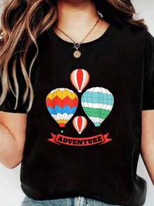 Adventure Wandering Cool Graphic Design For Wanderlusttees,Fashion Casual T-Shirt, Short Sleeve Crew Neck Shirt,Cotton Top For Women