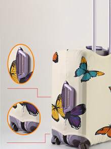 Butterfly Pattern Luggage Compartment Lid 18-32 Inch Flexible Luggage Compartment Lid, Suitable For 18-32 Inch Luggage Compartment Lid Anti Scratch Protector Luggage Compartment Protector Luggage Compartment Lid Protective Cover Dust Cover Suitcase Dust Cover Travel Accessories Luggage Cover Suitcase Cover Travel Case Cover Luggage Protector For Back To School For Travel For School For Business For Outdoor Waterproof - Multicolor - View 3
