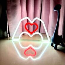 1 tấm biển hiệu đèn neon tình yêu, đèn neon hình trái tim tình yêu XOXO Rose, dùng pin hoặc USB, trang trí để bàn hoặc treo tường, kích thước 13,5 x 5,11 inch (34,5 x 13 cm) - trắng - Xem 72