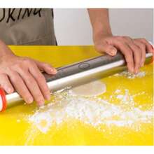 1 件不锈钢可调厚度擀面杖，带厚度环的多用途擀面杖，适用于烘烤面团、披萨、糕点、意大利面 - 非常适合圣诞节、万圣节、复活节、感恩节、母亲节 - 均碼 - 查看 10