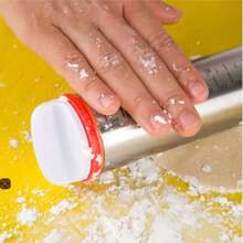 1 件不锈钢可调厚度擀面杖，带厚度环的多用途擀面杖，适用于烘烤面团、披萨、糕点、意大利面 - 非常适合圣诞节、万圣节、复活节、感恩节、母亲节 - 均碼 - 查看 11