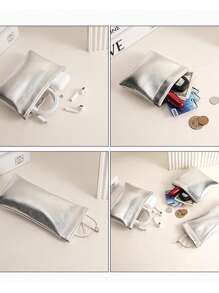 具有自动闭合功能的多功能电缆整理包，适用于化妆品、唇彩、眼镜等。