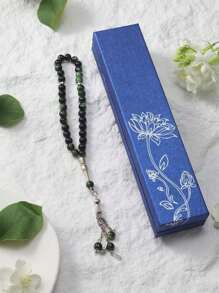 1 pieza 33 cuentas de 6mm Tasbih hecho a mano, moda, cuentas de oración turcas, caja de regalo minimalista azul elegante (múltiples colores)