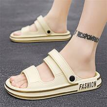 Men's Slip-On Slide Sandals, National Style Casual Slip-On Shoes, Outdoor Beach Shoes, Minimalist Design