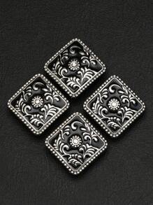 6pcs/Pack Vintage Pattern Resin Oil Drop Metal Buttons, For Uniform, School Wear, Sweater, Cardigan, Jacket, DIY Bags, Gift Box, Handicraft