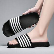 Mules rayées unisexes, sandales classiques anti-dérapantes et résistantes à l'usure à 5 barres, chaussures de mode pour couple pour la plage/l'eau