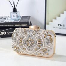 Fashionable European And American Sparkling Rhinestone Decorated Evening Bag, Bridal Wedding Clutch, Cross-Border Popular Bag
