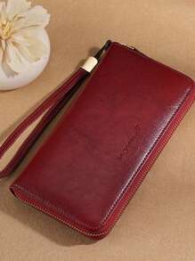 2025 New Fashion Big Capacity Zip-Up Genuine Soft Leather Women's Wallet Long-Style Card Holder Clutch For Women Wallet Mini Wallet Purse Wallet Wallet Coin Wallet Wristlet - Multicolor - View 9