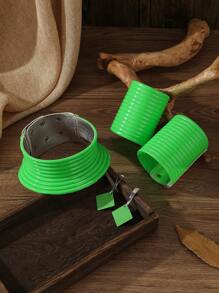 3pcs African Bohemian European American Leather Choker Bracelet Set, Exaggerated Necklace Bangle Earrings