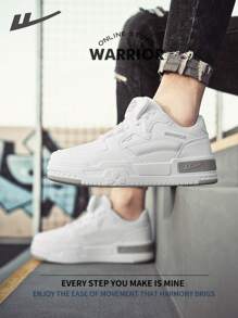 WARRIOR Warrior Men's Skateboarding Shoes Spring And SummerLightweight Comfortable Breathable Modest Style Casual Yet Sleek Sneakers Applicable Throughout The Year Wear-Resisting All-Day Wear Training Sneakers Running Shoes Little White Shoes