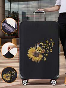 植物和花卉图案行李箱盖 18-32 英寸灵活行李箱盖，适用于 18-32 英寸行李箱盖防刮保护器行李箱保护器行李箱盖保护罩防尘罩行李箱防尘罩旅行配件返校、学校用品、返校书包、学校配件、学校用品 - 彩色 - 查看 8