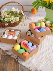 DIY手绘复活节彩蛋，卡通兔子彩蛋DIY礼物，家庭复活节派对装饰，送给家人和朋友的绝佳礼物