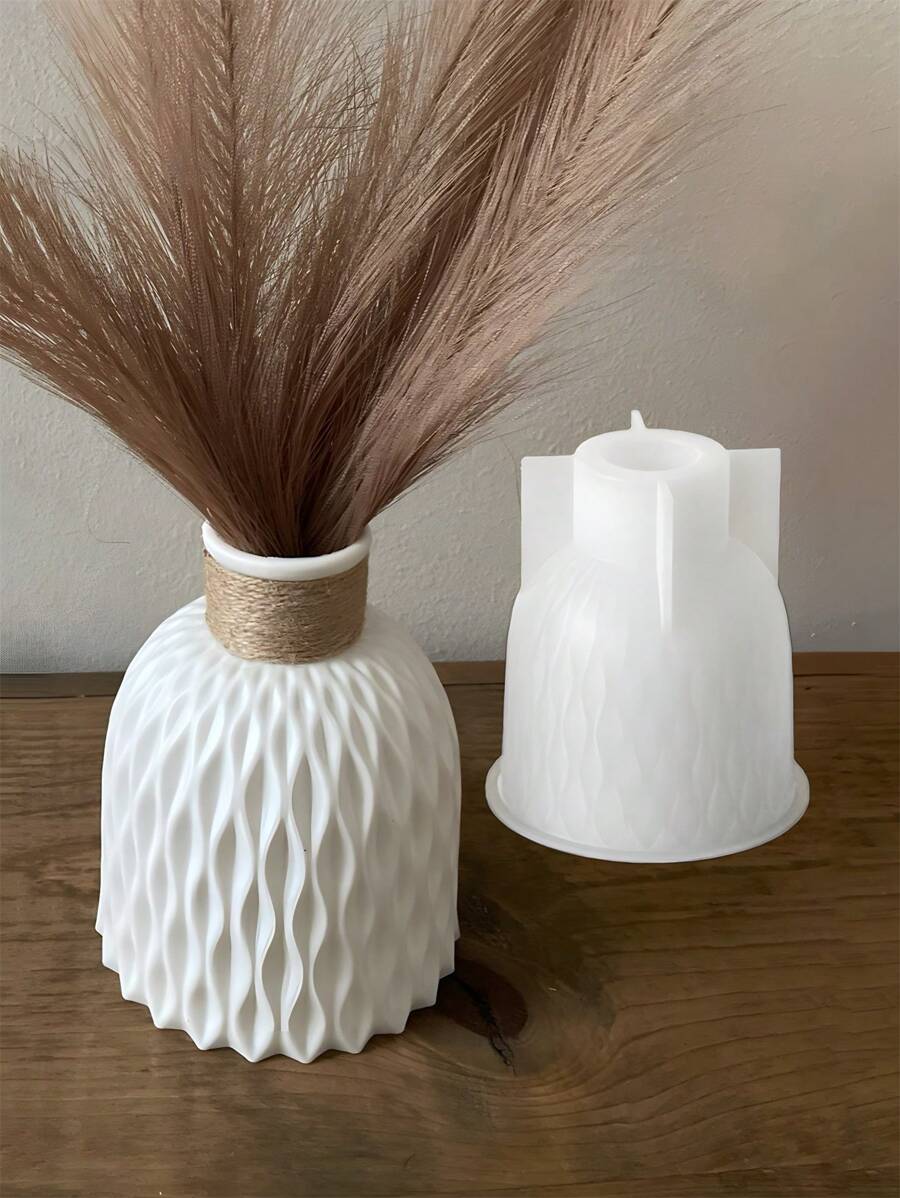 DIY Water Ripple Vase Silicone Mold Handmade Flower Pot Gypsum Clay Casting Mold Resin Craft Mould For Home Decor Ornaments