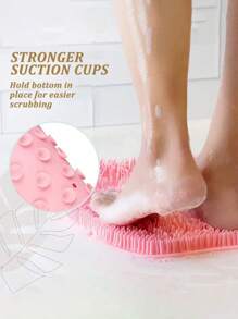 OBOVAY 硅胶身体去角质刷,带吸盘 - 壁挂式淋浴背部按摩器和足部磨砂器,适用于浴室、水疗中心、健身房恢复 - 防水死皮去除刷,去除老茧、背部痤疮并缓解肌肉酸痛(颜色随机) - 彩色 - 查看 5