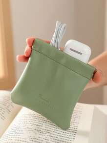 Mini Coin Purse, Portable Data Cable Storage Bag With Auto-Lock Zipper, Lightweight, Washable, Multi-Purpose Small Items Organizer For Coins, Keys, Cards, Lipsticks And Cosmetics