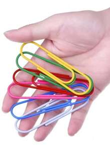 30pcs Large Creative Colorful Binder Clips Metal Coated Plastic Bookmark Paper Clips Cartoon Mix-Color Binder Clips Back To School - Multicolor - View 2