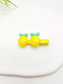 New Arrival Popular Resin Fruit Hairpin Cute Side Clip Bangs Clip Alligator Clip Fruit Lemon Casual Cute Elegant ABS Plastic Hairpin Clip, Suitable For Autumn, Winter, Summer, Spring