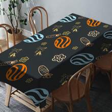 1pc Easter Tablecloth With Rabbit & Egg Design, Suitable For Spring/Summer Decoration, Easter Gift, Indoor/Outdoor, Easter Party & Home Decor, Easter Decorations, Farmhouse Decor - Multicolor - View 55