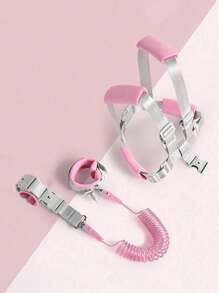 1.5m Retractable Anti-Lost Wristband With Spring Coil, Key Lock, And Multi-Functional Harness For Infant And Child