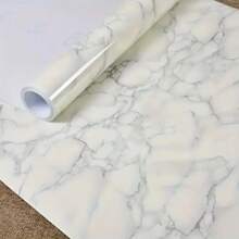 1 Roll Self-Adhesive White Marble Vinyl Contact Paper, Waterproof Wallpaper For Kitchen Cabinets, Countertops, Furniture, Room Decor, In Stone And Wood Style, Easy To Apply And Remove, Random Patterns And Stripes Gifts Birthday Graduation Home Decor Wall Decor Bathroom Decor Bedroom Decor Room Decoration Stuff Living Room Decor House Decor Home Decor Living Room Wall Art Wall Paper Stickers Personalised Stickers