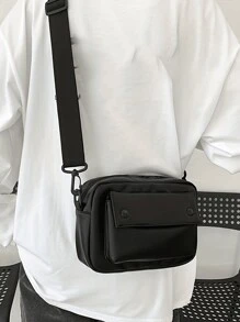 男士 PU 肩背包、胸包與登山背包，適合度假、聖誕禮物、假期必需品及返校季 - 彩色 - 查看 2