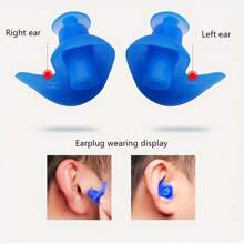 Multifunctional Waterproof And Noise-Blocking Ear Plugs, Made Of Soft Silicone, Reusable And Comfortable, Suitable For Swimming, Showering, Water Sports And More, Contours To Ear Shape To Prevent Water Entry, Ideal For Water Activities, Essential Gear For Swimming Lovers