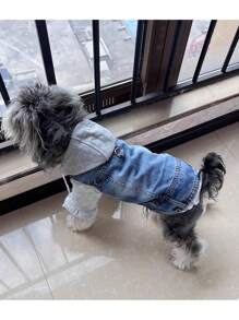 1pc New Hooded Harness Vest, Suitable For Small Dogs Like Poodle, Bichon Frise, Teddy, Spring/Autumn Pet Clothes