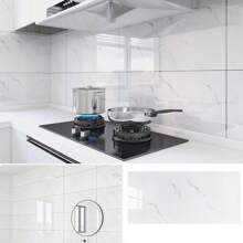 30pcs Self-Adhesive Ceramic Tile Wall Sticker, Waterproof Anti-Mold Wall Decor For Bathroom, Kitchen, Room Renovation - Multicolor - View 11