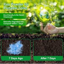 Poo Gel For Portable Toilet, Camping Toilet Powder For PottyBags, Portable Toilet Gel Packets For Outdoor Camping & Hiking