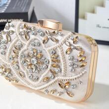 Fashionable European And American Sparkling Rhinestone Decorated Evening Bag, Bridal Wedding Clutch, Cross-Border Popular Bag