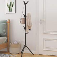 Hat Rack, Coat Rack And Hat Stand | Tree Shaped Coat Rack | Corner Coat Rack With Tree Shape Design For Living Room, Bedroom, Foyer And Hallway - Black - View 2