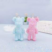 2 peças/1 peça Urso Furadeira Criativo DIY, Feito por Você Mesmo, Uma Variedade de Cores Opcionais, Também Pode Ser Usado para Decorar Bolsas, Correntes de Telefone Celular e Diversos Pendentes de Chaveiro, Também Pode Ser Usado como Enfeite de Meia de Natal