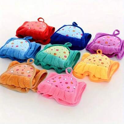 3/5pcs Colorful Coral Fleece Hanging Towels - Super Absorbent, Multi-Purpose Kitchen And Bathroom Cleaning Cloths, With Cute Fruit Patterns, Bathroom Cleaning Supplies | Vibrant Kitchen Decor | Knitted Texture Home Bathroom Decor Fall Decor Back To School Dish Cloths Kitchen Towel