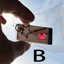 1pc Creative Glow-In-The-Dark Eye Shaped Pendant Charm, Anime Acrylic Luminous Eye Keychain