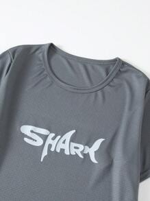 13歳から18歳向け 4点セット スポーツ半袖Tシャツ、通気性メッシュ アクティブトップス アウトドア、ランニング、バスケットボール、サッカー向け - マルチカラー - チェックする 7