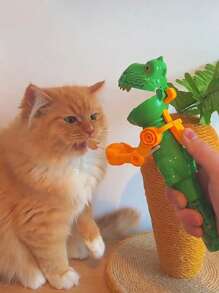 Juguete para gatos con forma de dinosaurio, para insertar bolas de hierba gatera, de color aleatorio, juguete interactivo para gatos, adecuado para el uso diario de los gatos como juguete