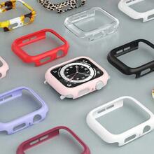 4pcs Hard PC Case Compatible With Apple Watch 46mm 42mm 45mm 41mm 40mm 44mm Matte Bumper Protective Case Frame For IWatch10 9 SE 8 7 6 5 4 3 2 1