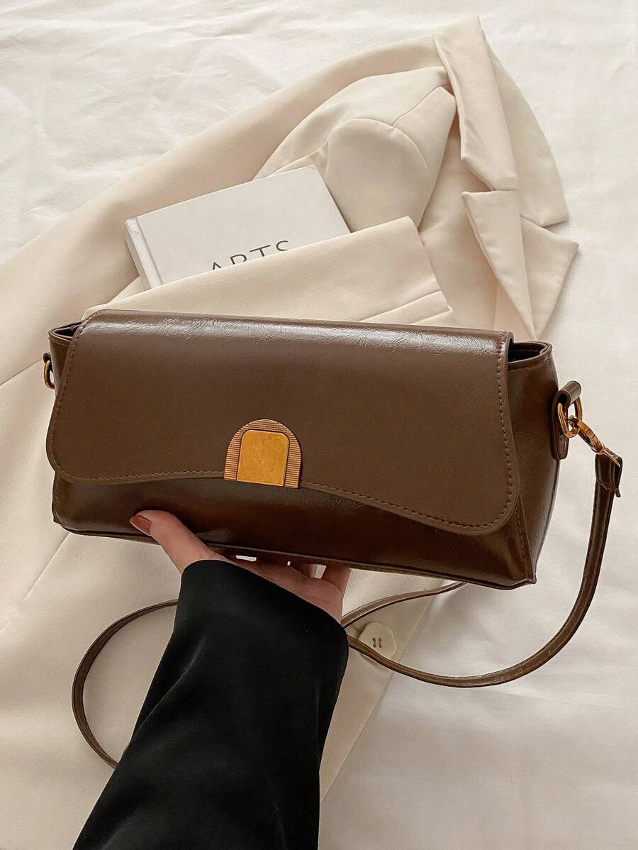 时尚小方包，2025新款简约独特设计单肩腋下包