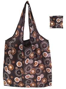 1 bucă geantă de cumpărături impermeabilă, de capacitate mare, design reutilizabil cu model floral și animal, geantă de mână pliabilă, ușoară, portabilă cu formă dreptunghiulară, potrivită pentru alimente, depozitare, călătorii