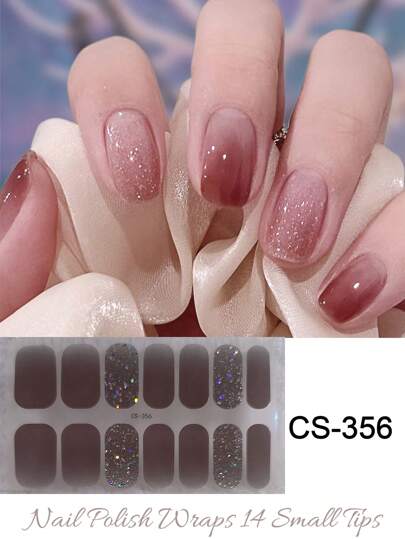 ملصق أظافر جل وردي مرجاني لا يحتاج لفرن، غشاء زيت الأظافر، ملصق أظافر مقاوم للماء، ملصق أحادي اللون اللون الأخضر بملمس المرقط (البصلة الخضراء)، ملصق ذو تدرج لوني كامل