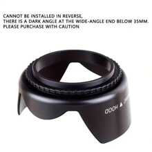 Tulip Flower Lens Hood Set+ Lens Cap + Anti-Lost Rope For Canon, Nikon, Cameras - 49MM/52MM/55MM/58MM/62MM/67MM/72MM/77MM/82MM Compatible - Protective Lens Cap