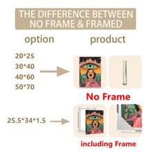 1 Stück dekorative hängende Malerei, gerahmtes dekoratives Gemälde, Poster, Wandkunst, Vintage Acid Highway Leinwandkunst, retro surreale Wanddekoration mit Allsehendem Auge, perfekt für Wohnzimmer, Schlafzimmer, Büro Zuhause