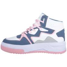 Zapato Tenis Bota Urbano para Dama, Acabado Napa, Horma Redonda, Corte Tipo Botín, Suela Antiderrapante, Color Blanco - Blanco - Ver 4