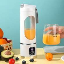 1500mAh USB Rechargeable Portable Milkshake Blender With LED Display, 12-Blade, Mini Juice Blender For Instant Nutrition