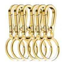 6 piezas Llavero de metal, Llavero desmontable, Llavero de metal, Clip de llavero tipo mosquetón, Unisex - Multicolor - Ver 5