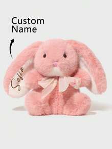 1 قطعة دمية أرنب من القماش المخملي المخصصة، دمية أرنب عيد الفصح المحشوة، يمكن تخصيص اسم الطفل، دمية أرنب من القماش المخملي الناعمة جدًا، هدية عيد ميلاد، متعددة الوظائف، قابلة لإعادة الاستخدام، ديكورية، راقية وأنيقة، جذابة، ملونة، ممتعة، قابلة للتخصيص، شخصية، فريدة من نوعها، هدية مثالية للمرأة، هدية مثالية للرجل، هدية عيد الزواج، هدية عيد الميلاد - متعدد الألوان - مشاهدة 2