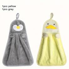 3PCS Small Cute Cartoon Microfiber Towel-Soft, Absorbent, Quick-Drying, Multifunctional, Easy To Hang-A Must In Modern Bathrooms, Kitchens, Living Rooms And Toilets