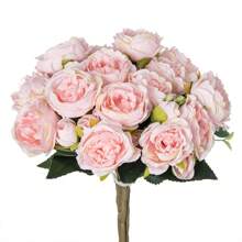 1PC/3PCS Artificial Peony Flowers Silk Bouquets Fake Plants For Spring Wedding Vase For Home Dining Room Bedroom Decorations, Festival Birthday Party Accessories, Outdoor Garden Decorations Gifts Graduation