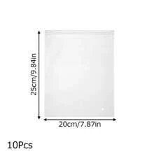 10pcs Travel Zipper Bags, PE Storage Bags, Semi-Transparent Plastic Bags With EVA Zipper, Zipper Bags, Waterproof Packaging Bags