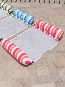 1pc Inflatable Water Hammock Lounger Dual-Color Adult Pool And Beach Floating Raft Party Floats, Perfect Summer Gift For Relaxation And Fun In Swimming Pool - Orange - View 4